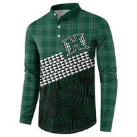 Rainbow Warriors Hawaii Personalized Palaka Button Sweatshirt - Polynesian Pride