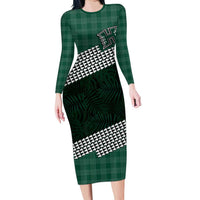 Rainbow Warriors Hawaii Personalized Palaka Family Matching Long Sleeve Bodycon Dress and Hawaiian Shirt - Polynesian Pride