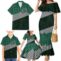 Rainbow Warriors Hawaii Personalized Palaka Family Matching Mermaid Dress and Hawaiian Shirt - Polynesian Pride