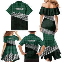 Rainbow Warriors Hawaii Personalized Palaka Family Matching Mermaid Dress and Hawaiian Shirt - Polynesian Pride