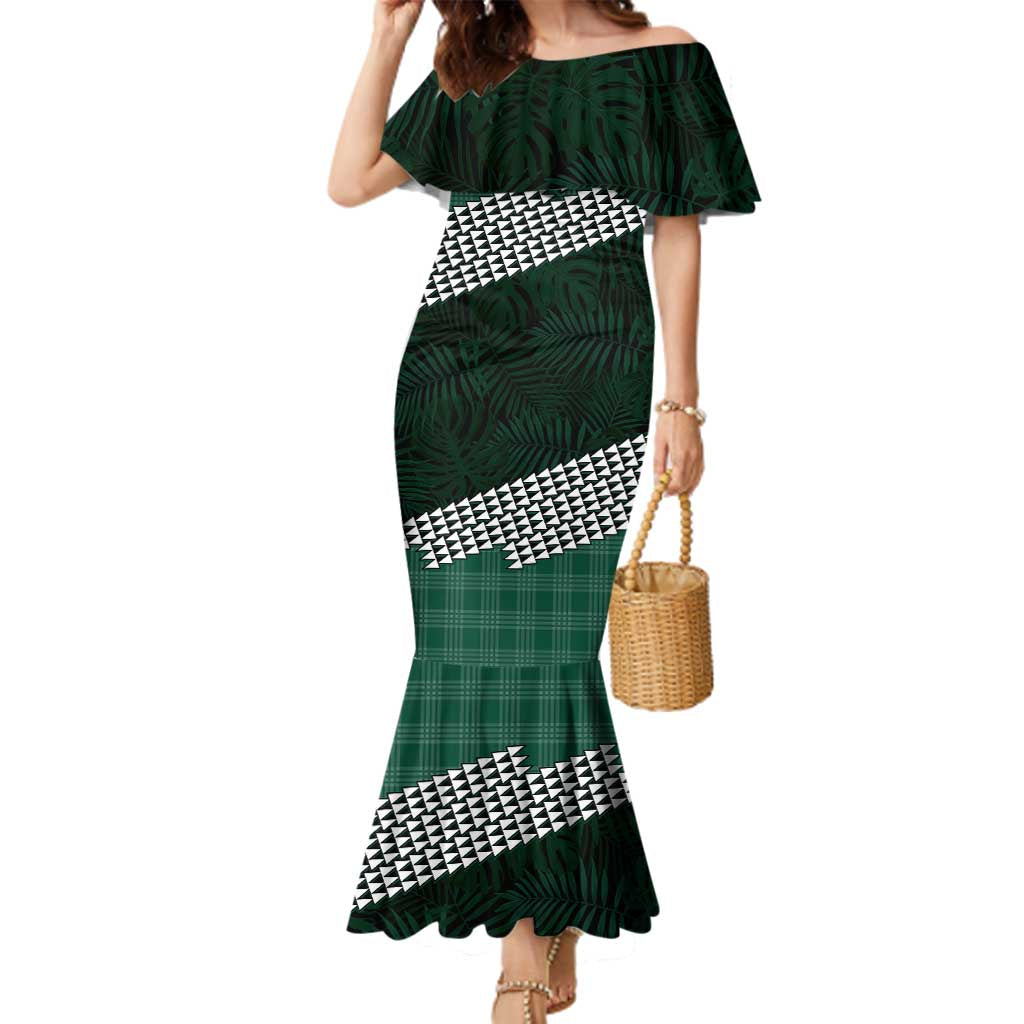 Rainbow Warriors Hawaii Personalized Palaka Family Matching Mermaid Dress and Hawaiian Shirt - Polynesian Pride