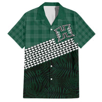 Rainbow Warriors Hawaii Personalized Palaka Family Matching Off The Shoulder Long Sleeve Dress and Hawaiian Shirt - Polynesian Pride