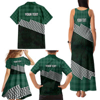 Rainbow Warriors Hawaii Personalized Palaka Family Matching Tank Maxi Dress and Hawaiian Shirt - Polynesian Pride