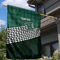 Rainbow Warriors Hawaii Personalized Palaka Garden Flag - Polynesian Pride