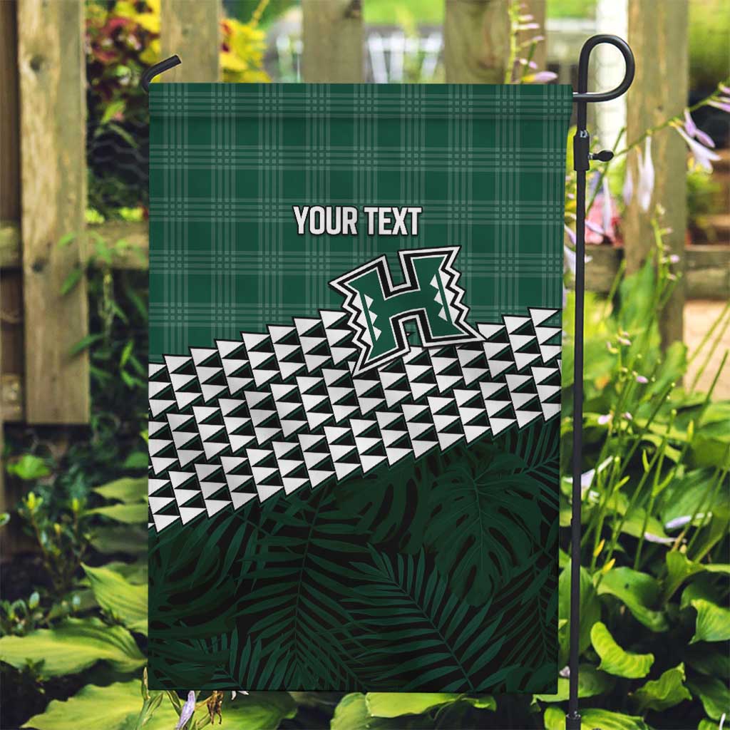 Rainbow Warriors Hawaii Personalized Palaka Garden Flag - Polynesian Pride