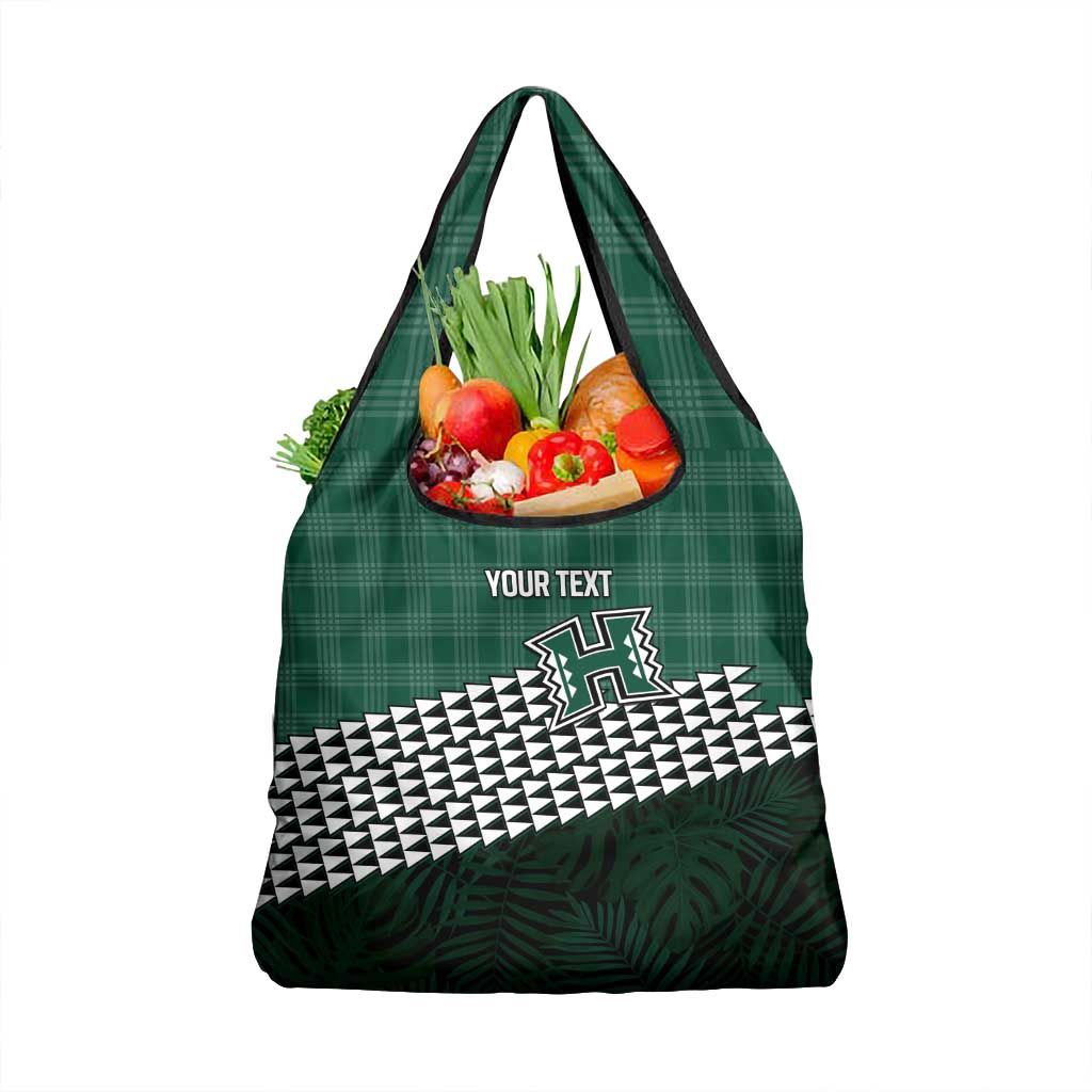 Rainbow Warriors Hawaii Personalized Palaka Grocery Bag LT7 1-pack One Size Green - Polynesian Pride