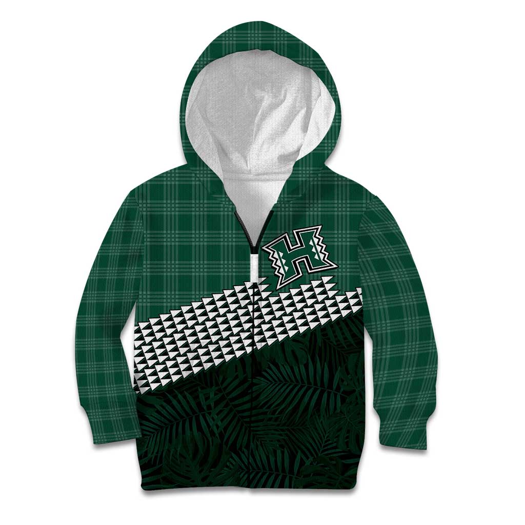 Rainbow Warriors Hawaii Personalized Palaka Kid Hoodie - Polynesian Pride