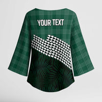 Rainbow Warriors Hawaii Personalized Palaka Kimono Sleeve Blouse - Polynesian Pride