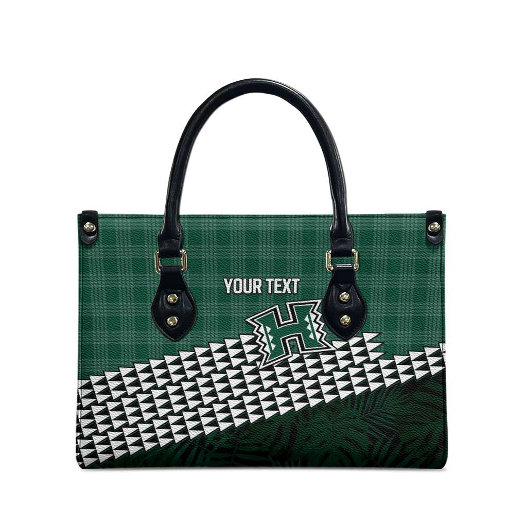 Rainbow Warriors Hawaii Personalized Palaka Leather Bag - Polynesian Pride