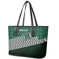 Rainbow Warriors Hawaii Personalized Palaka Leather Tote Bag - Polynesian Pride