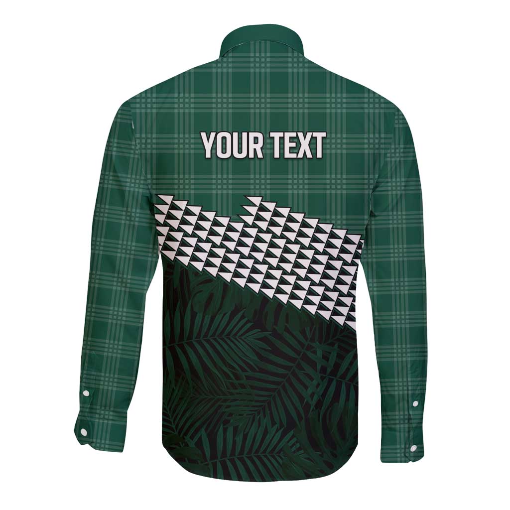 Rainbow Warriors Hawaii Personalized Palaka Long Sleeve Button Shirt - Polynesian Pride