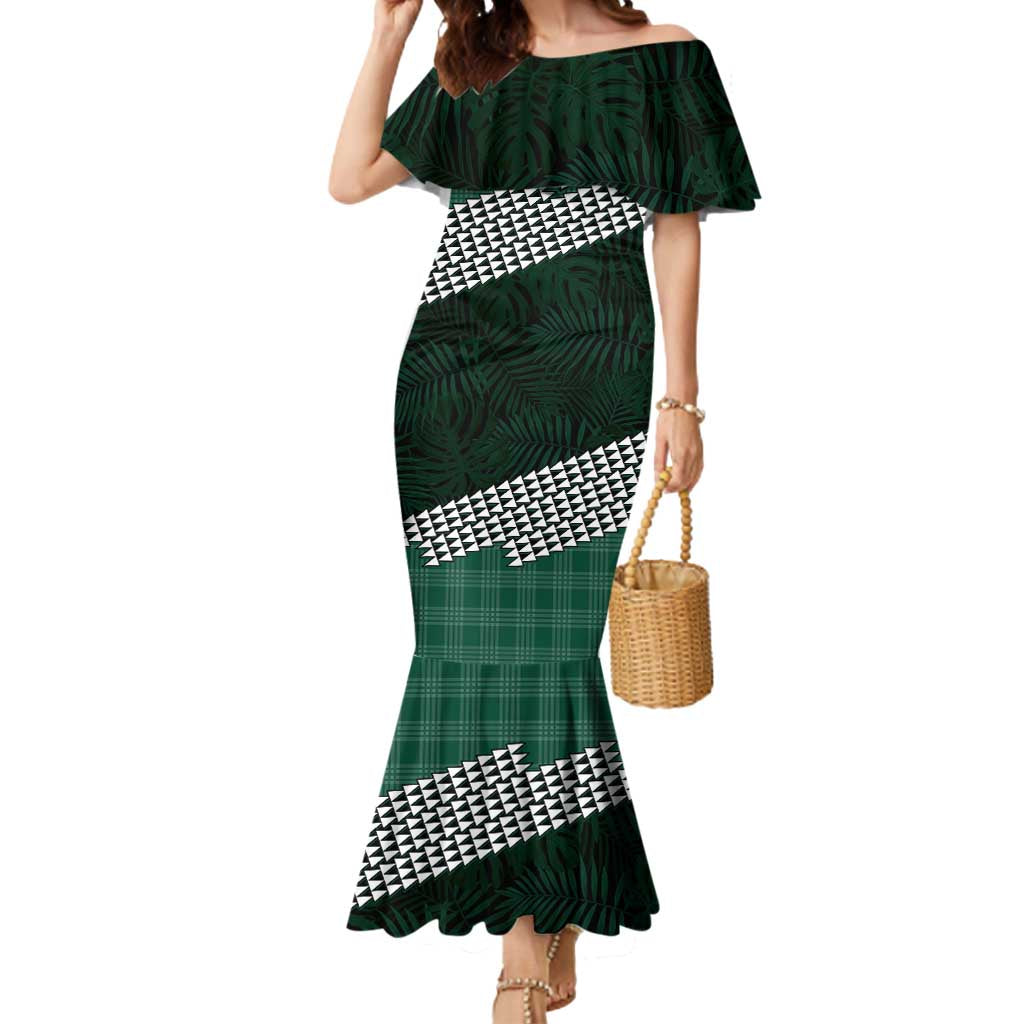 Rainbow Warriors Hawaii Personalized Palaka Mermaid Dress LT7 Women Green - Polynesian Pride