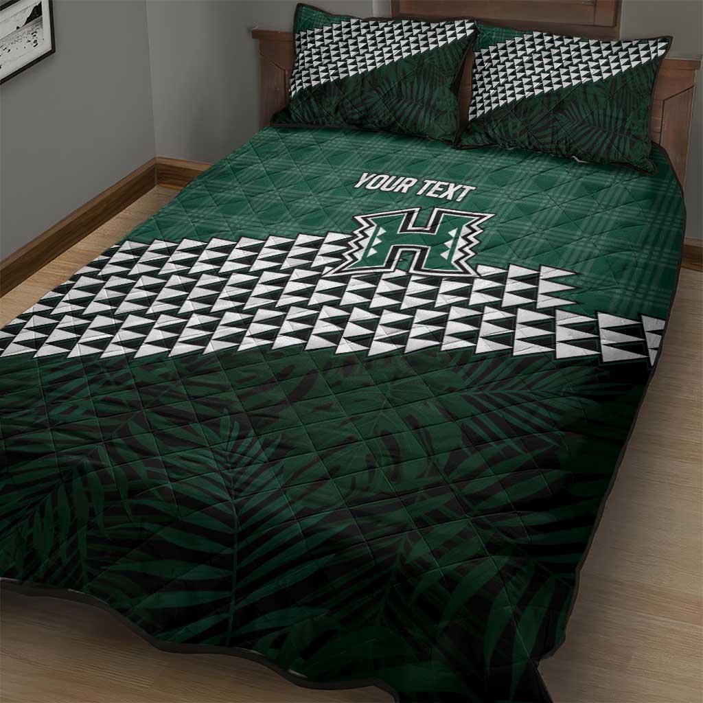 Rainbow Warriors Hawaii Personalized Palaka Quilt Bed Set - Polynesian Pride