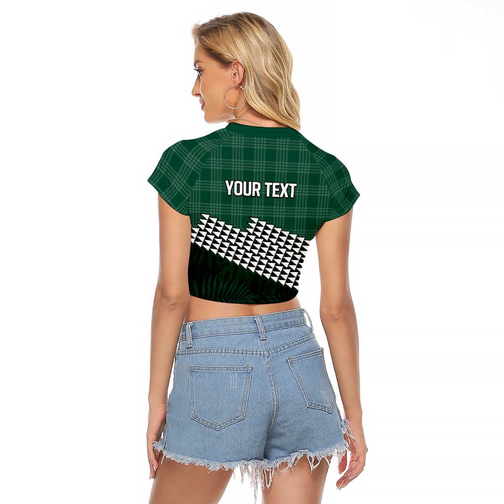 Rainbow Warriors Hawaii Personalized Palaka Raglan Cropped T Shirt - Polynesian Pride