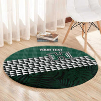 Rainbow Warriors Hawaii Personalized Palaka Round Carpet - Polynesian Pride