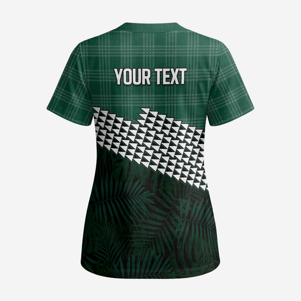 Rainbow Warriors Hawaii Personalized Palaka Scrub Top - Polynesian Pride