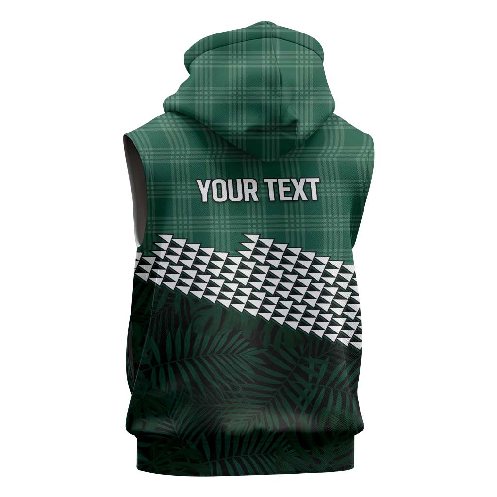 Rainbow Warriors Hawaii Personalized Palaka Sleeveless Zip Hoodie - Polynesian Pride