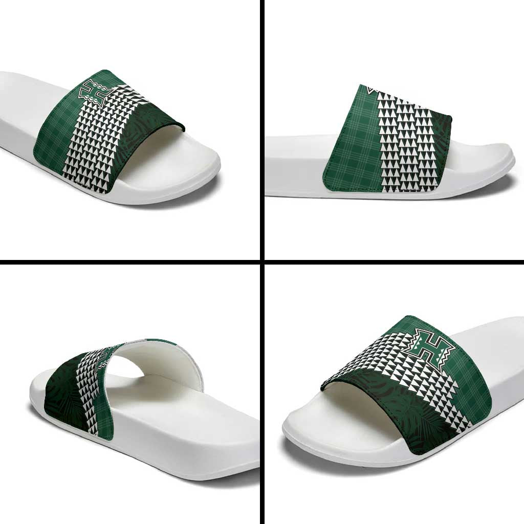 Rainbow Warriors Hawaii Personalized Palaka Slide Sandals - Polynesian Pride