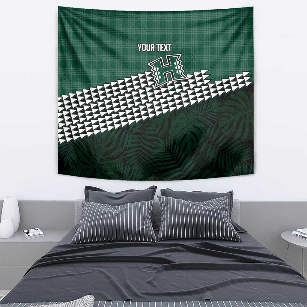 Rainbow Warriors Hawaii Personalized Palaka Tapestry - Polynesian Pride