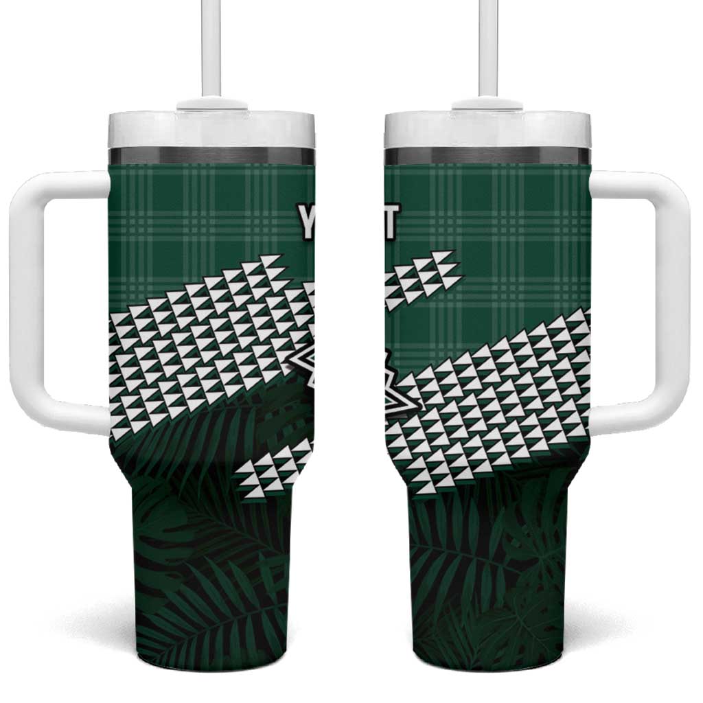 Rainbow Warriors Hawaii Personalized Palaka Tumbler With Handle - Polynesian Pride