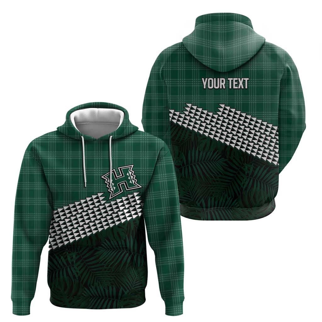 Rainbow Warriors Hawaii Personalized Palaka Zip Hoodie - Polynesian Pride