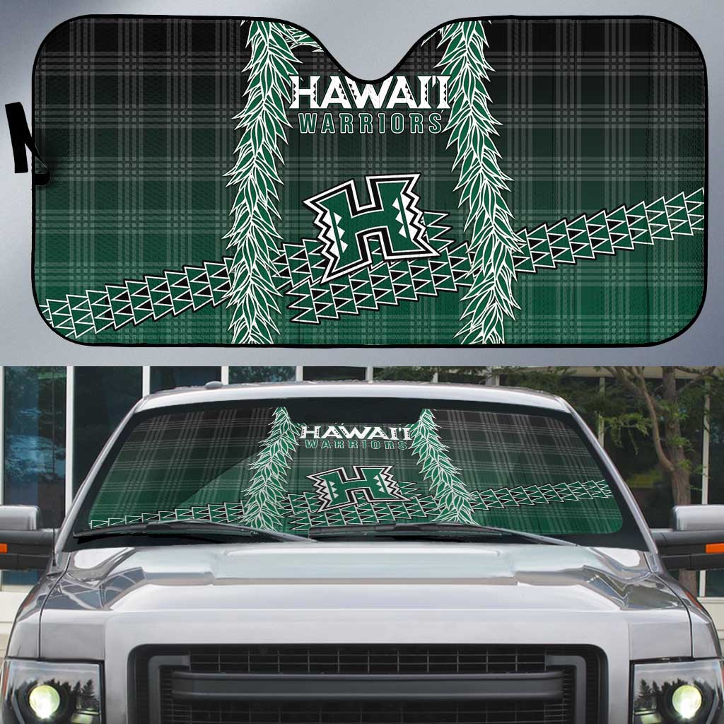 Rainbow Warriors Hawaii Palaka Auto Sun Shade Maile Lei - Polynesian Pride