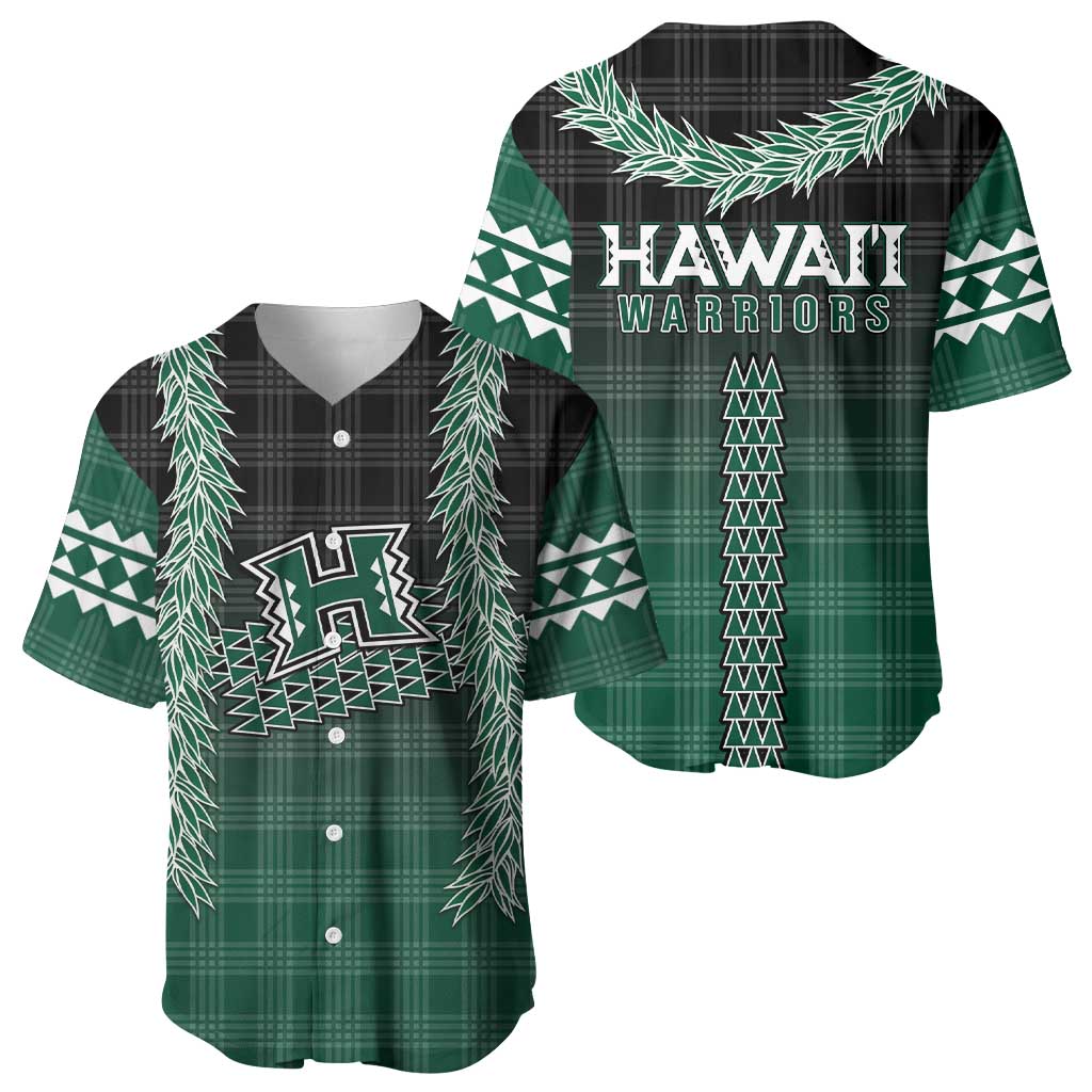 Rainbow Warriors Hawaii Palaka Baseball Jersey Maile Lei - Polynesian Pride