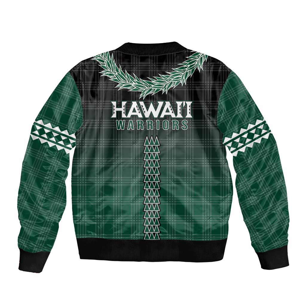Rainbow Warriors Hawaii Palaka Bomber Jacket Maile Lei - Polynesian Pride