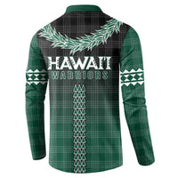 Rainbow Warriors Hawaii Palaka Button Sweatshirt Maile Lei - Polynesian Pride