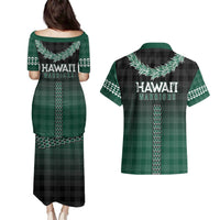 Rainbow Warriors Hawaii Palaka Couples Matching Puletasi and Hawaiian Shirt Maile Lei - Polynesian Pride