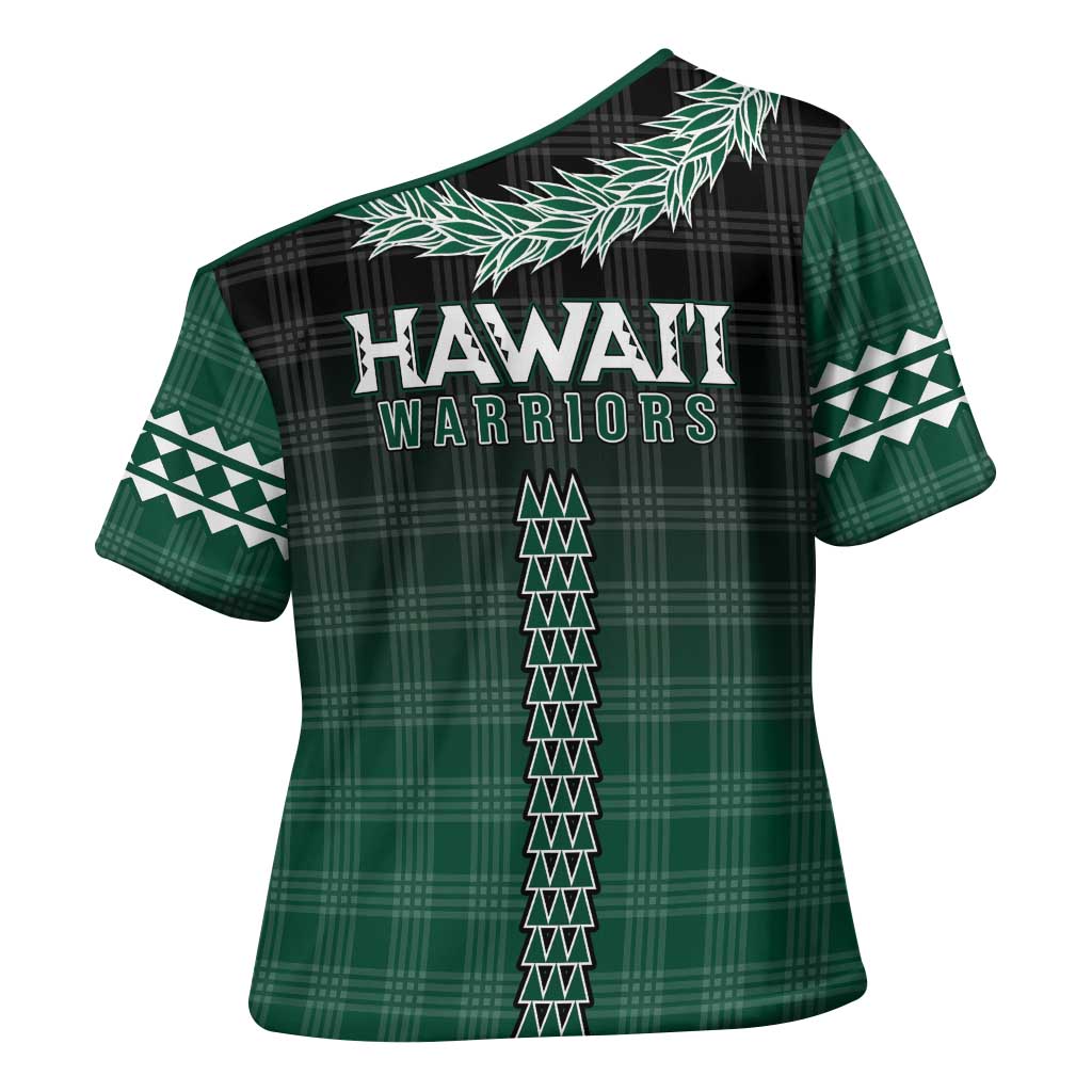 Rainbow Warriors Hawaii Palaka Cross Shoulder Shirt Maile Lei - Polynesian Pride