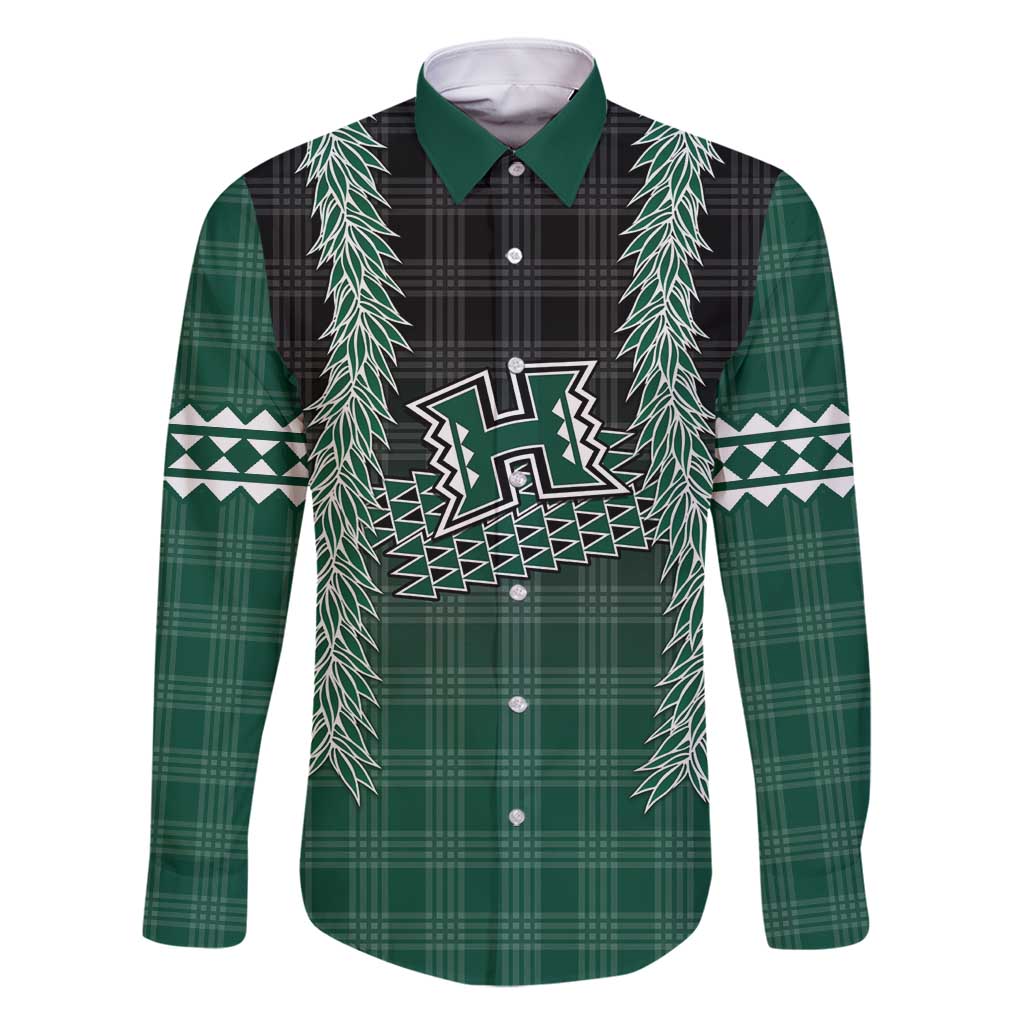 Rainbow Warriors Hawaii Palaka Family Matching Off Shoulder Short Dress and Hawaiian Shirt Maile Lei - Polynesian Pride