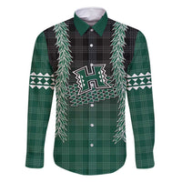 Rainbow Warriors Hawaii Palaka Family Matching Off Shoulder Short Dress and Hawaiian Shirt Maile Lei - Polynesian Pride