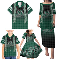 Rainbow Warriors Hawaii Palaka Family Matching Puletasi and Hawaiian Shirt Maile Lei - Polynesian Pride