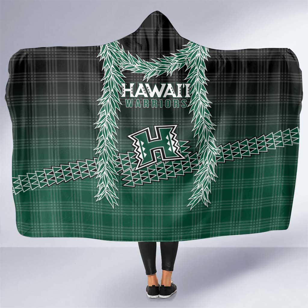 Rainbow Warriors Hawaii Palaka Hooded Blanket Maile Lei - Polynesian Pride
