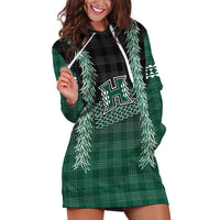 Rainbow Warriors Hawaii Palaka Hoodie Dress Maile Lei - Polynesian Pride