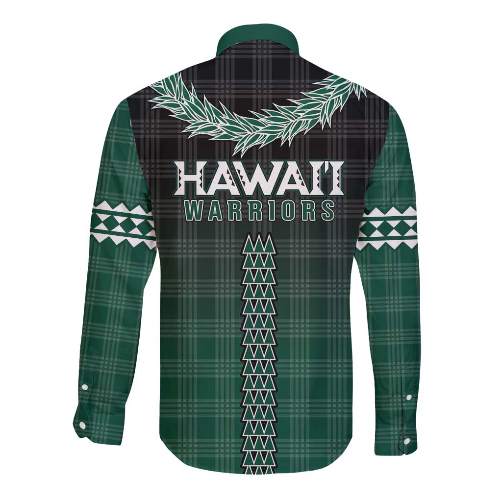 Rainbow Warriors Hawaii Palaka Long Sleeve Button Shirt Maile Lei - Polynesian Pride