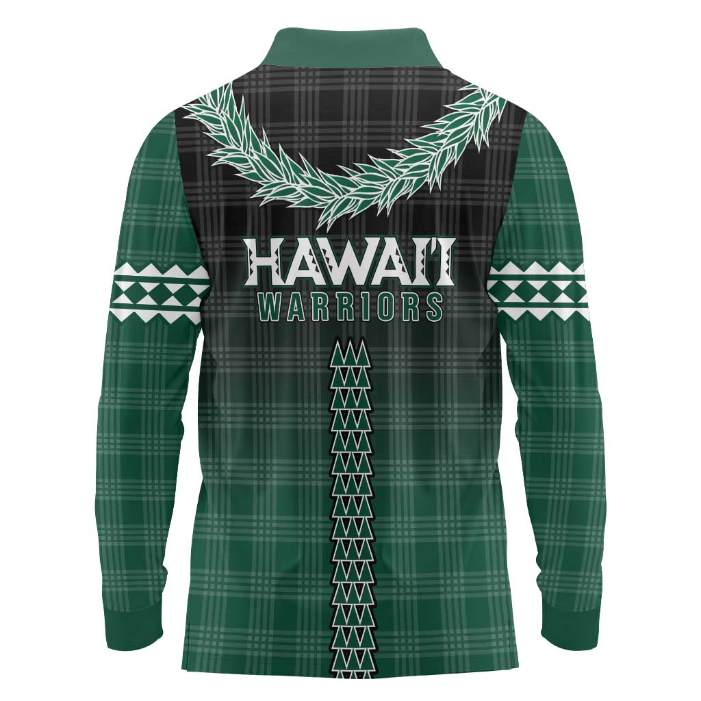 Rainbow Warriors Hawaii Palaka Long Sleeve Polo Shirt Maile Lei - Polynesian Pride