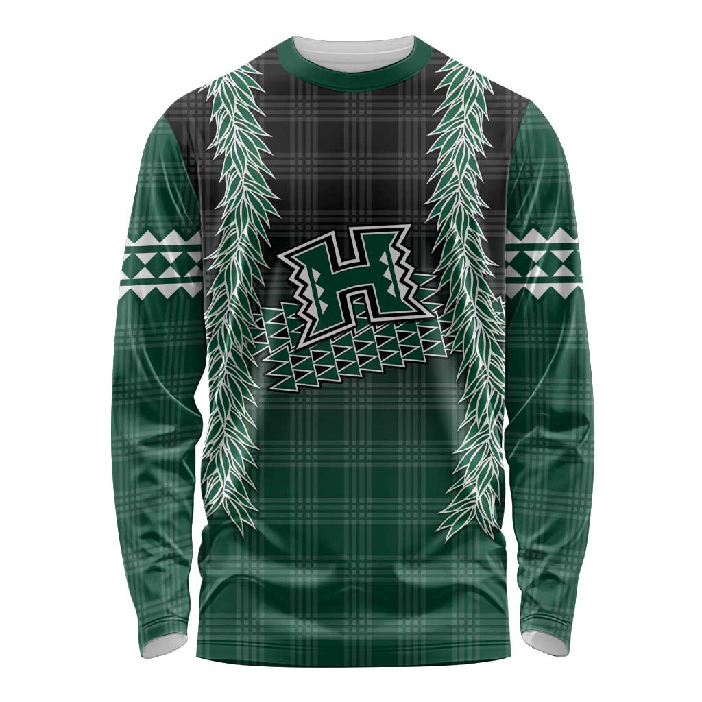 Rainbow Warriors Hawaii Palaka Long Sleeve Shirt Maile Lei - Polynesian Pride