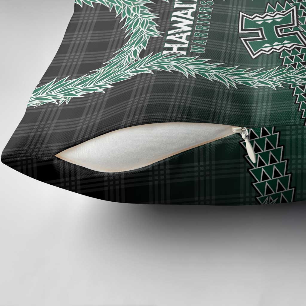 Rainbow Warriors Hawaii Palaka Pillow Cover Maile Lei - Polynesian Pride