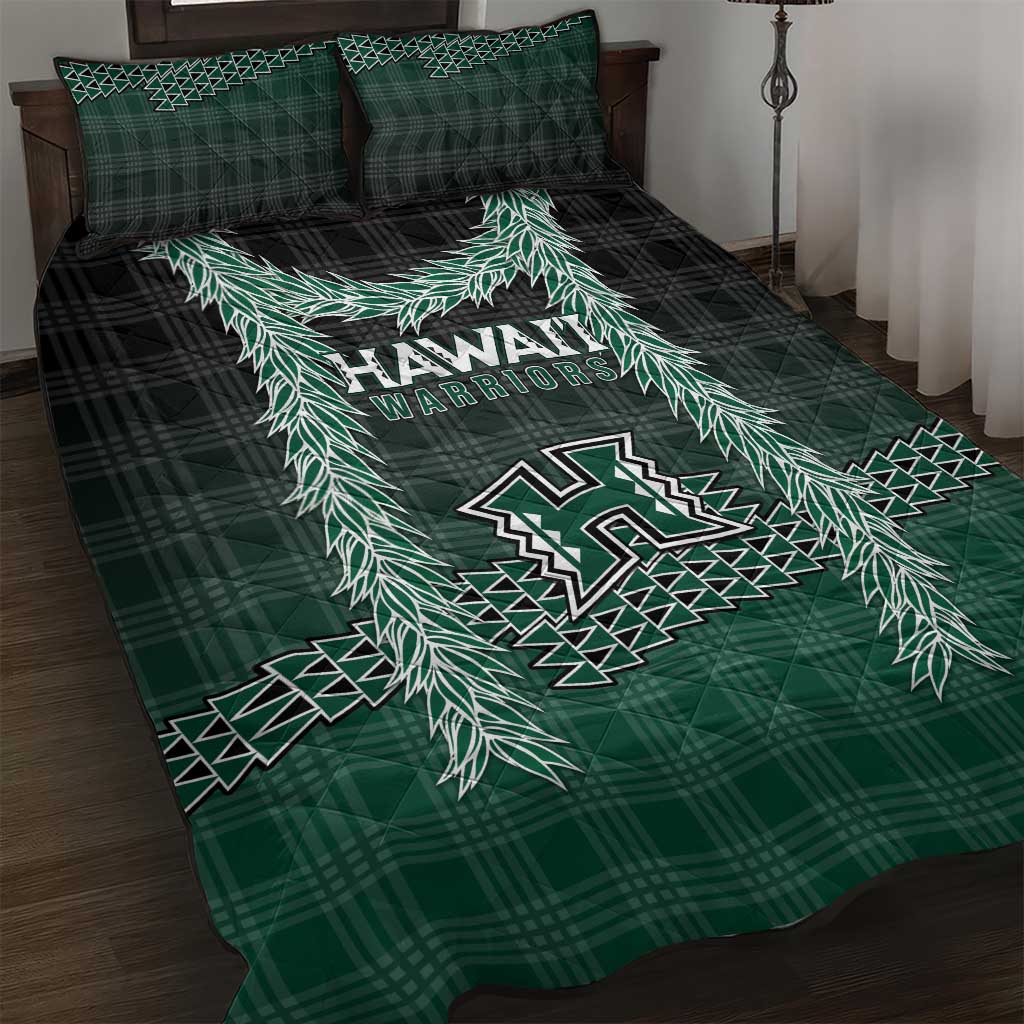 Rainbow Warriors Hawaii Palaka Quilt Bed Set Maile Lei - Polynesian Pride