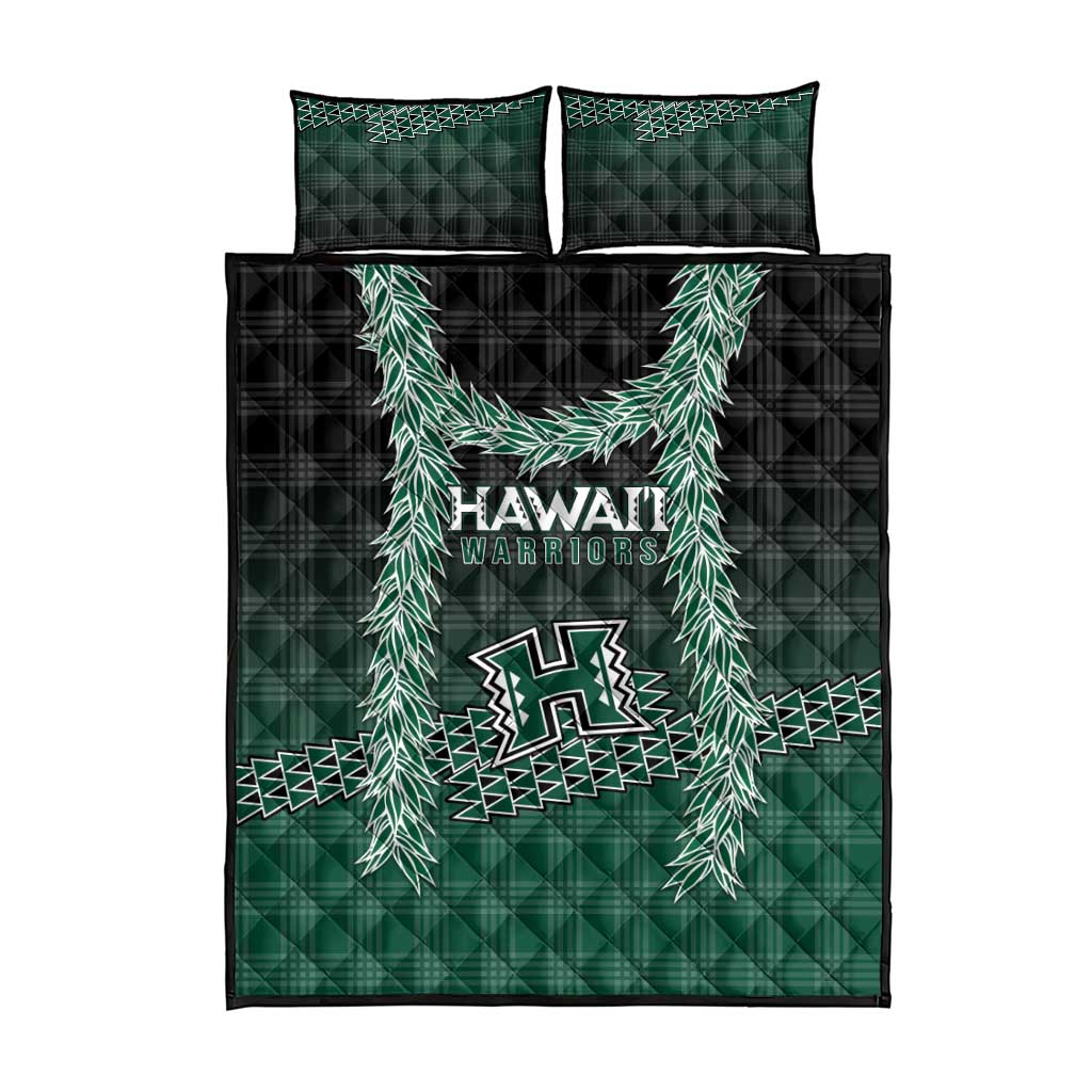 Rainbow Warriors Hawaii Palaka Quilt Bed Set Maile Lei - Polynesian Pride