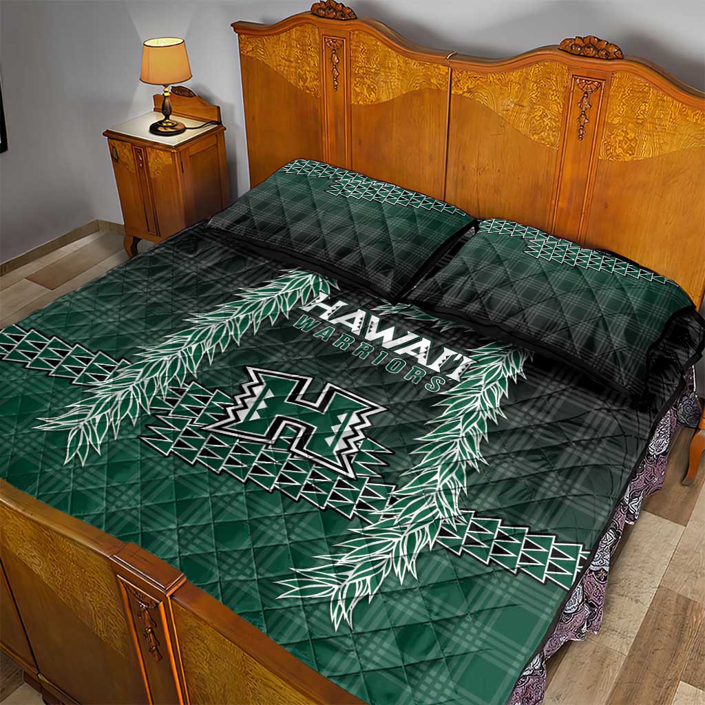 Rainbow Warriors Hawaii Palaka Quilt Bed Set Maile Lei - Polynesian Pride