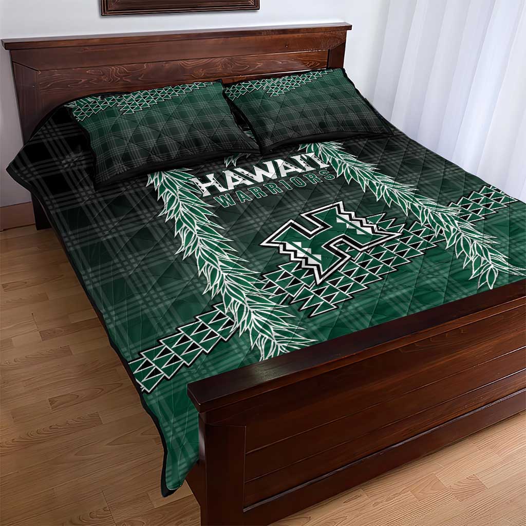 Rainbow Warriors Hawaii Palaka Quilt Bed Set Maile Lei - Polynesian Pride