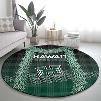 Rainbow Warriors Hawaii Palaka Round Carpet Maile Lei - Polynesian Pride