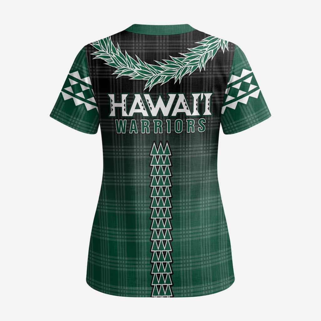 Rainbow Warriors Hawaii Palaka Scrub Top Maile Lei - Polynesian Pride