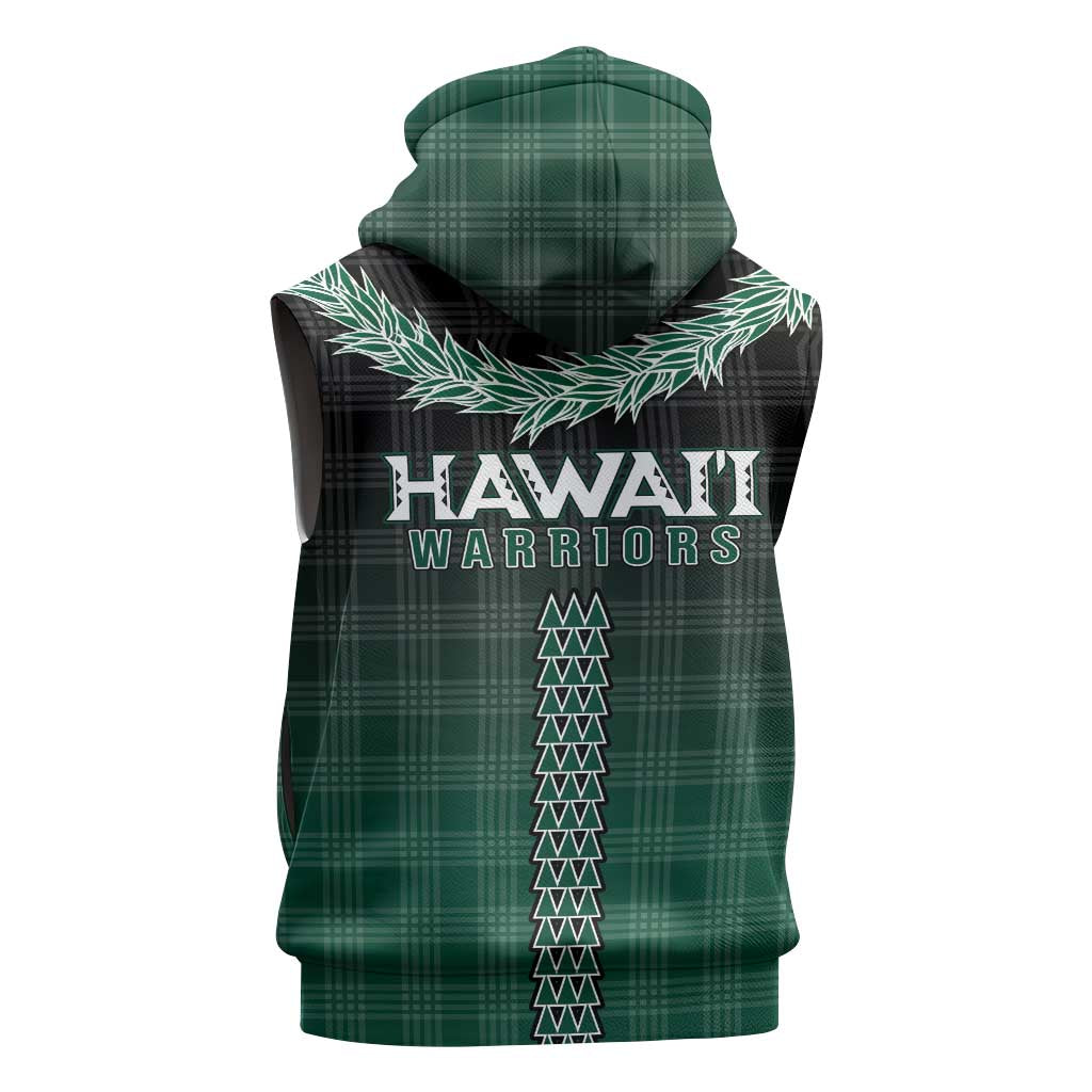 Rainbow Warriors Hawaii Palaka Sleeveless Zip Hoodie Maile Lei - Polynesian Pride
