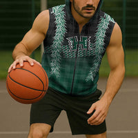 Rainbow Warriors Hawaii Palaka Sleeveless Zip Hoodie Maile Lei - Polynesian Pride