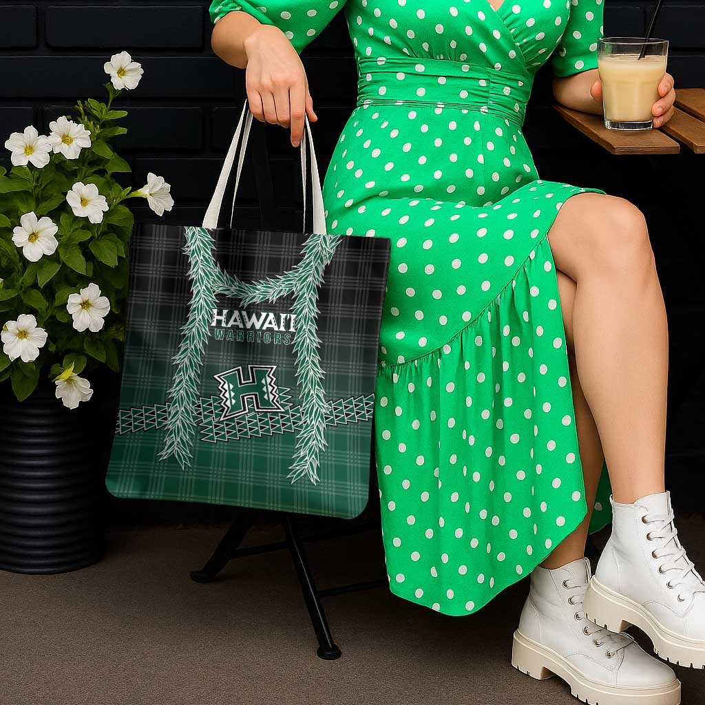 Rainbow Warriors Hawaii Palaka Tote Bag Maile Lei - Polynesian Pride