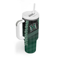 Rainbow Warriors Hawaii Palaka Tumbler With Handle Maile Lei - Polynesian Pride
